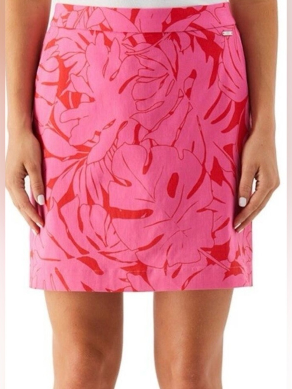 Rafaella Women's Comfort Skort with Pockets size large Carmine Rose Pink